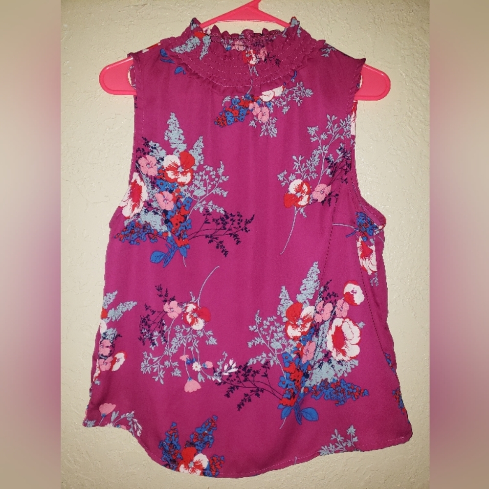 Monteau Fushia Floral Top